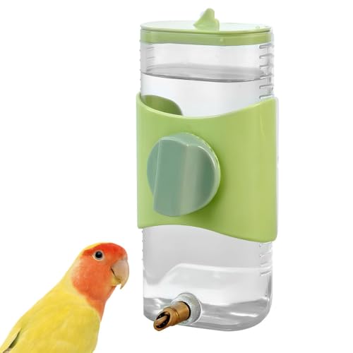 Vogel Wasserspender, 9,5 oz Automatischer Papageien Tränke Hängende Vogelkäfig Wasserflasche für Kleine und Mittelgroße Vögel, Wellensittiche Unzertrennliche Nymphensittiche Chinchillas von MiOYOOW