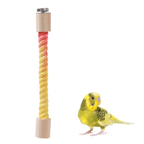 Vogelseil-Sitzstange, Bunt Vogel Tau Sitzstange, Papageienständer, Sitzstangen, Vogelkäfig Stehspielzeug für Nymphensittiche, Sittiche, Liebesvögel, Finken, Papageien Vogelseil-Sitzstange, Bunt Vogel Tau Sitzstange, Papageienständer, Sitzstangen, Vogelkäfig Stehspielzeug für Nymphensittiche, Sittiche, Liebesvögel, Finken, Papageien von MiOYOOW