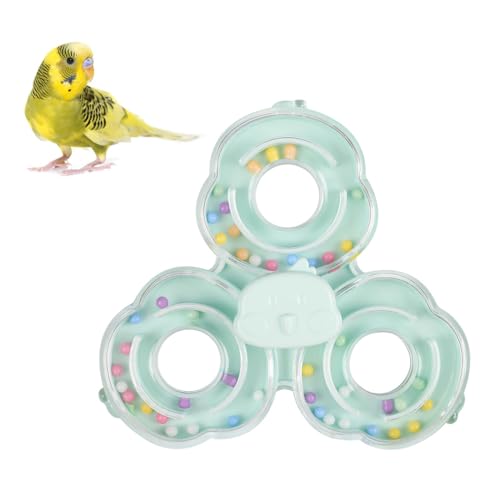 MiOYOOW Vogelspielzeug, Papageien Spinner Spielzeug, Buntes Papageien Drehradspielzeug, Rotierendes Sittich Kauspielzeug mit Rassel für Kleine und Mittelgroße Papageien, Wellensittiche von MiOYOOW