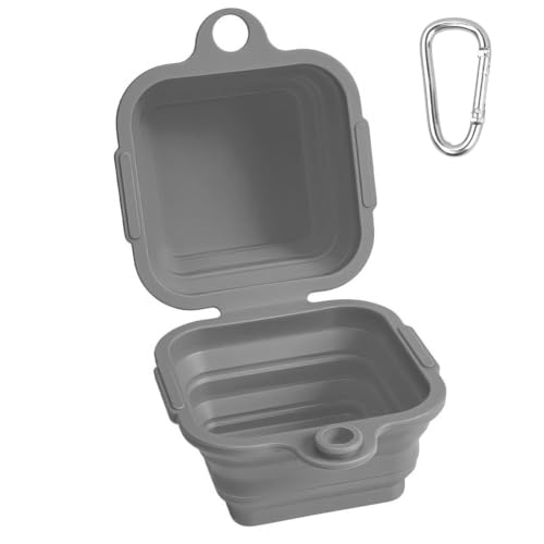 Zusammenklappbarer Hundenapf, Faltbare Doppel Futternäpfe mit Aufhängeloch und Haken, Tragbare Silikon Trinkschale für Zuhause, Wandern, Reisen, Camping, Strand Zusammenklappbarer Hundenapf, Faltbare Doppel Futternäpfe mit Aufhängeloch und Haken, Tragbare Silikon Trinkschale für Zuhause, Wandern, Reisen, Camping, Strand von MiOYOOW