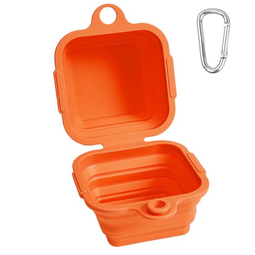 Zusammenklappbarer Hundenapf, Faltbare Doppel Futternäpfe mit Aufhängeloch und Haken, Tragbare Silikon Trinkschale für Zuhause, Wandern, Reisen, Camping, Strand Zusammenklappbarer Hundenapf, Faltbare Doppel Futternäpfe mit Aufhängeloch und Haken, Tragbare Silikon Trinkschale für Zuhause, Wandern, Reisen, Camping, Strand von MiOYOOW
