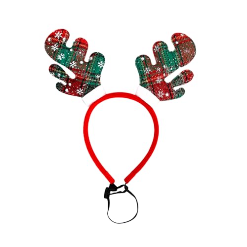 Miaija Tierhaarreifen für Weihnachten, Party, Hundekostüm, Cosplay, Weihnachten, Haustierkostüm, Haarschmuck für Welpen, Katzen, Kleidung (Elch) von Miaija