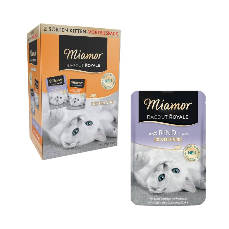12 x 100 g Miamor Ragout Royale Jelly Kitten + 12 x 100 g Jelly Kitten Rind gratis! - Geflügel + Rind 12 x 100 g Miamor Ragout Royale Jelly Kitten + 12 x 100 g Jelly Kitten Rind gratis! - Geflügel + Rind von Miamor
