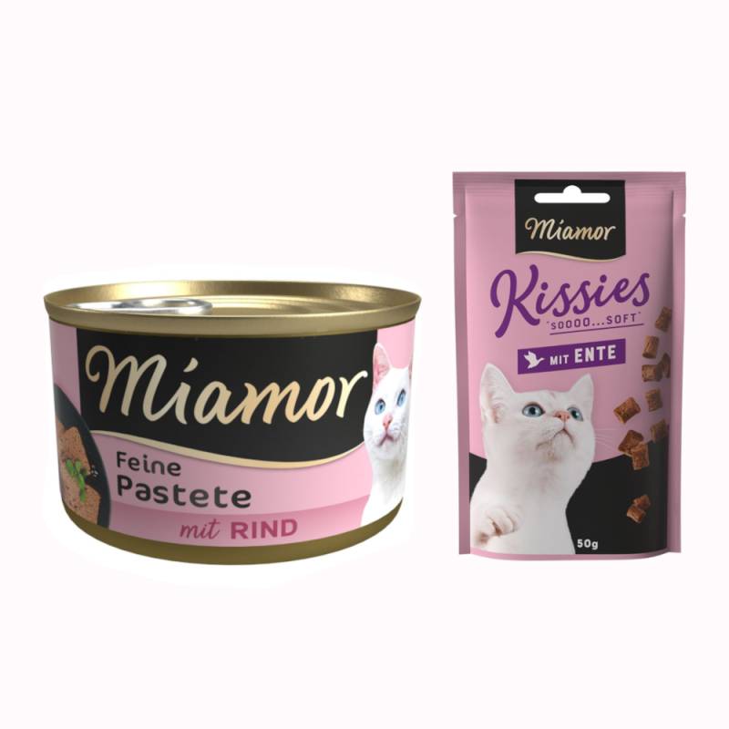 12 x 85 g Miamor Pastete + 50 g Kissies mit Ente gratis! - Rind 12 x 85 g Miamor Pastete + 50 g Kissies mit Ente gratis! - Rind von Miamor