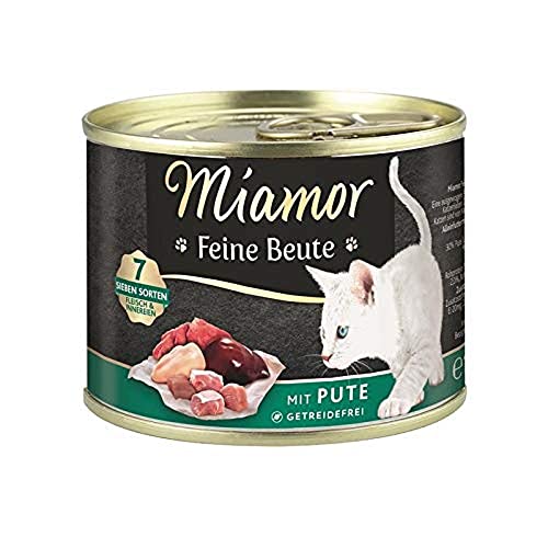 MIAMOR - Feine Beute | Nassfutter für ausgewachsene Katzen mit 7 Sorten Fleisch und Innereien. Getreidefreies Alleinfutter mit Taurin in der Dose ohne künstliche Zusätze | 12x185g Pute MIAMOR - Feine Beute | Nassfutter für ausgewachsene Katzen mit 7 Sorten Fleisch und Innereien. Getreidefreies Alleinfutter mit Taurin in der Dose ohne künstliche Zusätze | 12x185g Pute von Miamor