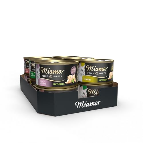 MIAMOR - Feine Filets Naturelle Mixpaket 2 | Nassfutter für ausgewachsene Katzen mit Filetstückchen im eigenen Saft. Fettarmes Ergänzungsfutter in der Dose ohne künstliche Zusätze | 12x80g MIAMOR - Feine Filets Naturelle Mixpaket 2 | Nassfutter für ausgewachsene Katzen mit Filetstückchen im eigenen Saft. Fettarmes Ergänzungsfutter in der Dose ohne künstliche Zusätze | 12x80g von Miamor