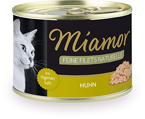 MIAMOR - Feine Filets Naturelle | Nassfutter für ausgewachsene Katzen mit Filetstückchen im eigenen Saft. Fettarmes Ergänzungsfutter in der Dose ohne künstliche Zusätze | 12x156g Huhn & Reis MIAMOR - Feine Filets Naturelle | Nassfutter für ausgewachsene Katzen mit Filetstückchen im eigenen Saft. Fettarmes Ergänzungsfutter in der Dose ohne künstliche Zusätze | 12x156g Huhn & Reis von Miamor