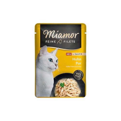 MIAMOR - Feine Filets in Sauce | Nassfutter für ausgewachsene Katzen mit Filetstückchen in Sauce. Fettarmes Ergänzungsfutter im Frischebeutel ohne künstliche Zusätze | 24x100g Huhn MIAMOR - Feine Filets in Sauce | Nassfutter für ausgewachsene Katzen mit Filetstückchen in Sauce. Fettarmes Ergänzungsfutter im Frischebeutel ohne künstliche Zusätze | 24x100g Huhn von Miamor