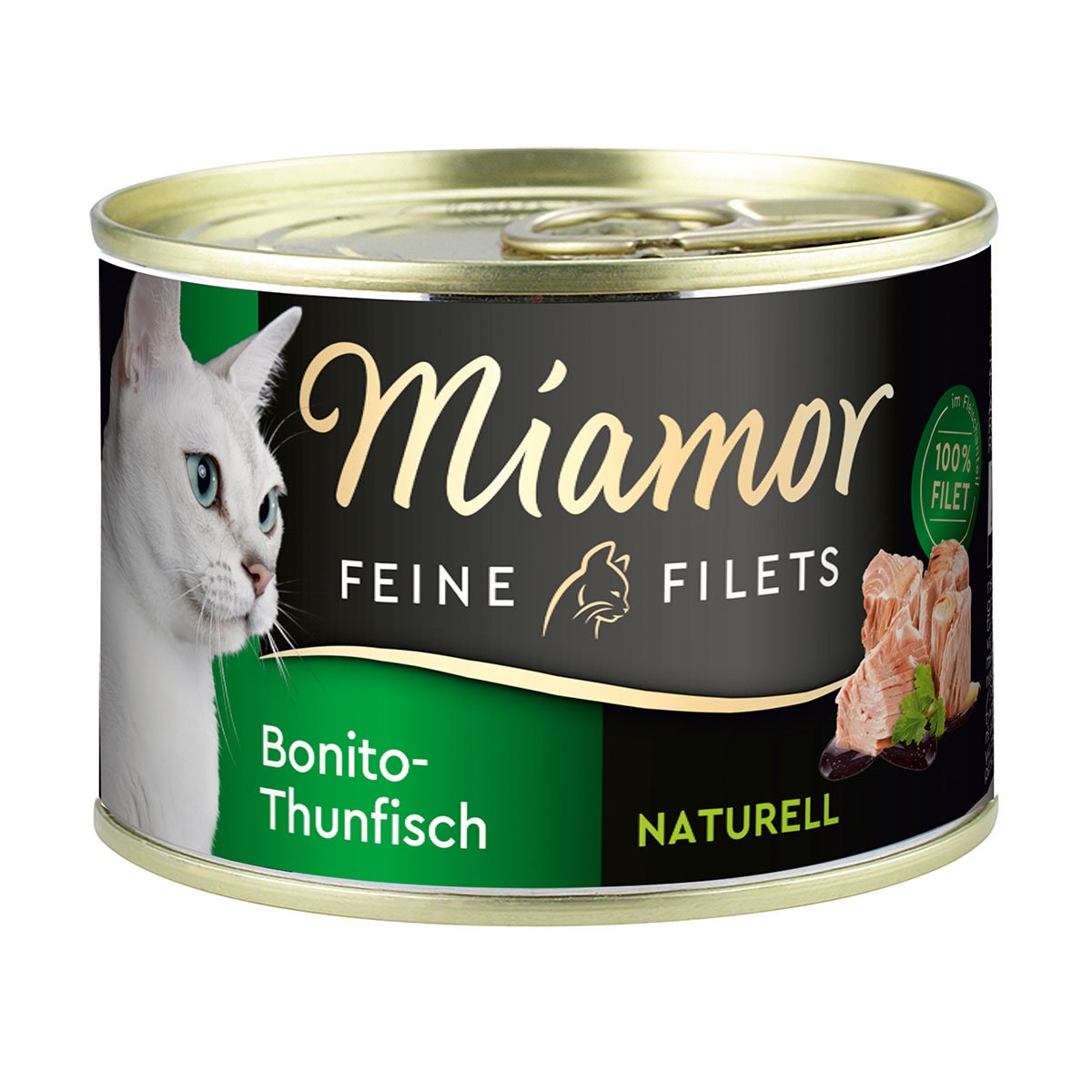 MIAMOR Nassfutter Feine Filets Naturelle Bonito-Thunfisch 24x156g von Miamor