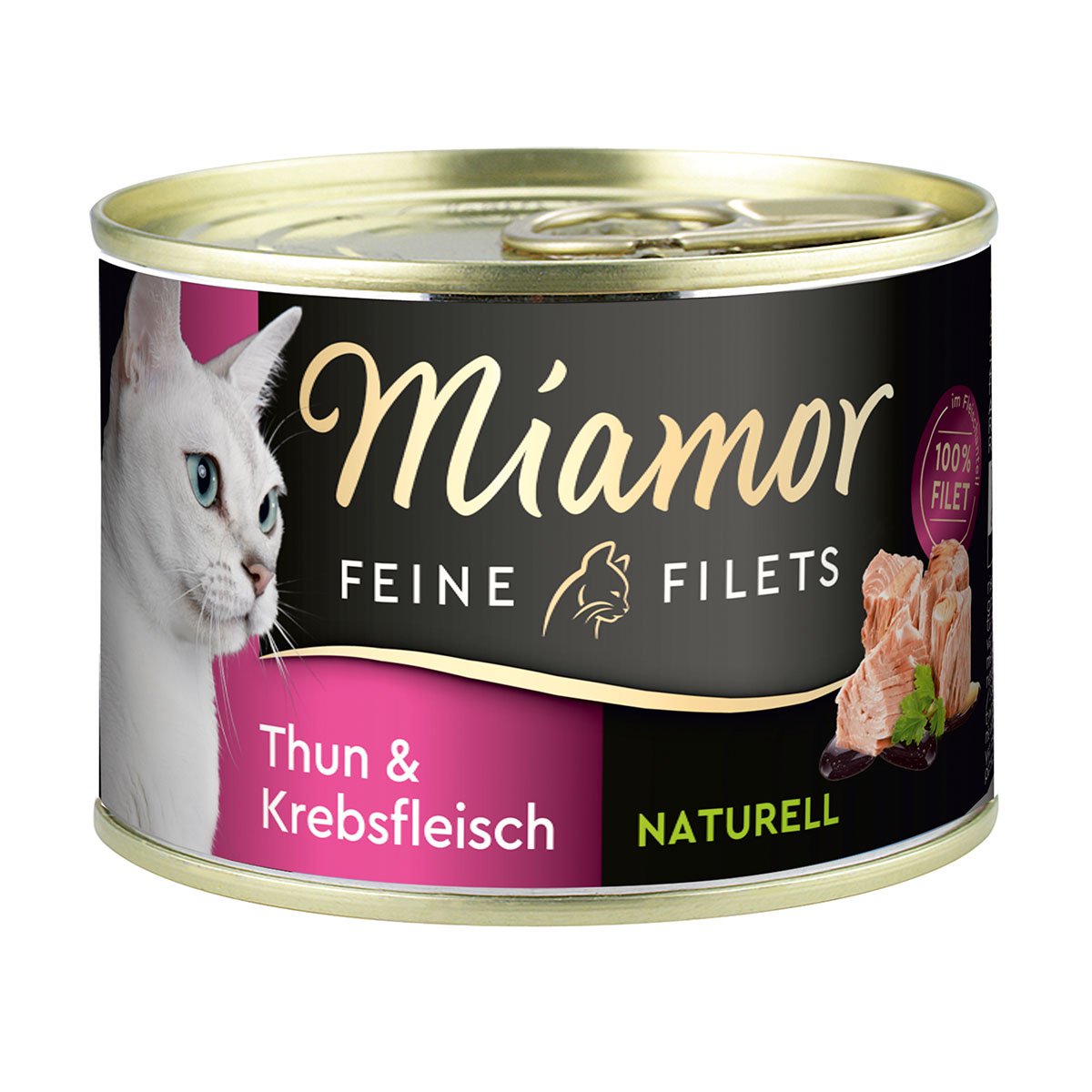MIAMOR Nassfutter Feine Filets Naturelle Thun und Krebsfleisch 24x156g von Miamor