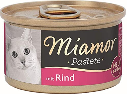 MIAMOR - Pastete | Nassfutter für ausgewachsene Katzen mit natürlichem Taurin. Getreidefreies Alleinfutter in der Dose ohne Soja und künstliche Zusätze | 12x85g Rind MIAMOR - Pastete | Nassfutter für ausgewachsene Katzen mit natürlichem Taurin. Getreidefreies Alleinfutter in der Dose ohne Soja und künstliche Zusätze | 12x85g Rind von Miamor