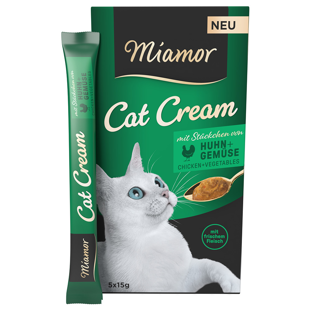 Miamor Cat Cream Huhn + Gemüse - Sparpaket: 55 x 15 g von Miamor