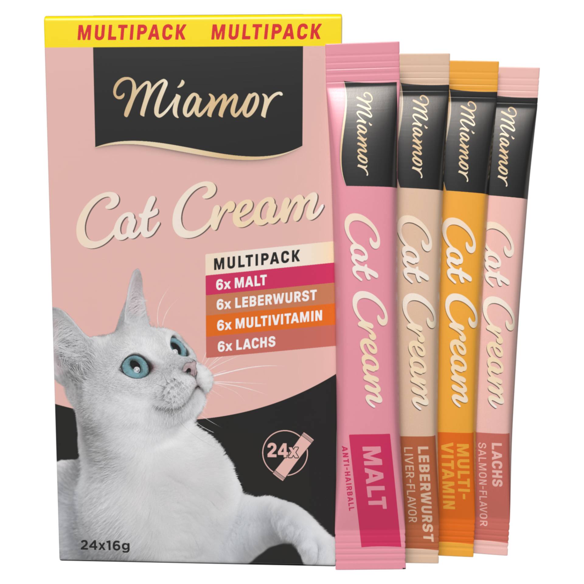 Miamor Cat Cream Vielfalt - Sparpaket: 48 x 16 g Miamor Cat Cream Vielfalt - Sparpaket: 48 x 16 g von Miamor
