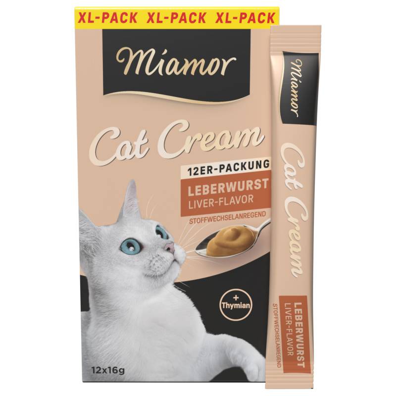 Miamor Cat Snack Leberwurst-Cream - 12 x 16 g Miamor Cat Snack Leberwurst-Cream - 12 x 16 g von Miamor