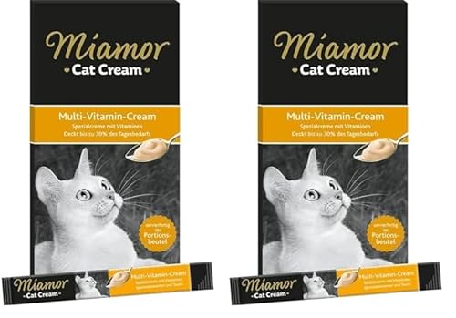 Miamor Cat Snack Multi-Vitamin-Cream 11x6x15g (Packung mit 2) von Miamor