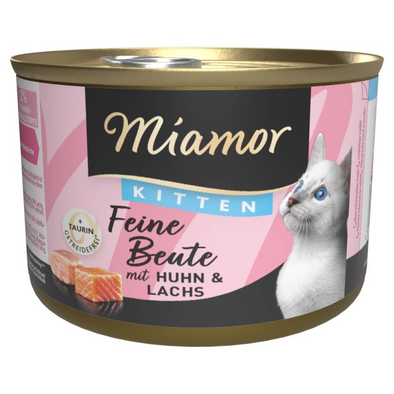 Miamor Feine Beute 12 x 185 g - Kitten Huhn & Lachs von Miamor
