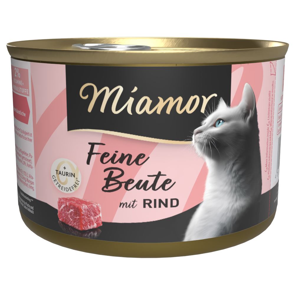 Sparpaket Miamor Feine Beute 24 x 185 g - Rind Sparpaket Miamor Feine Beute 24 x 185 g - Rind von Miamor