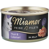 Miamor Feine Filets in Jelly heller Thunfisch & Calamari 24x100 g von Miamor