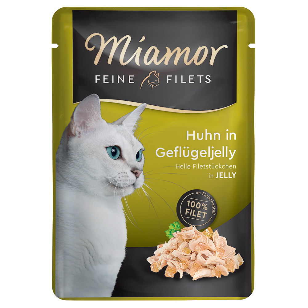 Miamor Feine Filets Pouch 6 x 100 g - Huhn in Geflügeljelly von Miamor