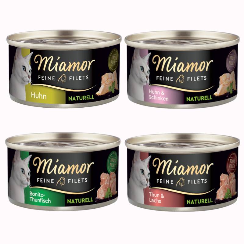 Miamor Feine Filets Naturelle 12 x 80 g - Mixpaket 2 (4 Sorten) von Miamor