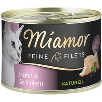Miamor Feine Filets Naturelle 24 x 156 g - Huhn & Schinken von Miamor