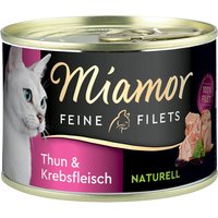 Miamor Feine Filets Naturelle 24 x 156 g - Thunfisch & Krebsfleisch von Miamor