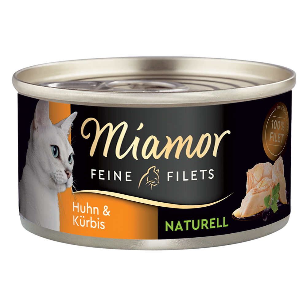 Miamor Feine Filets Naturelle 6 x 80 g - Huhn & Kürbis von Miamor