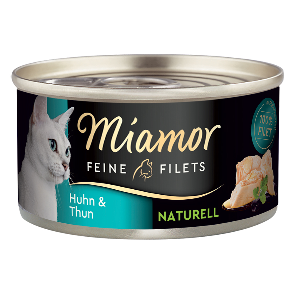 Miamor Feine Filets Naturelle 6 x 80 g - Huhn & Thunfisch von Miamor