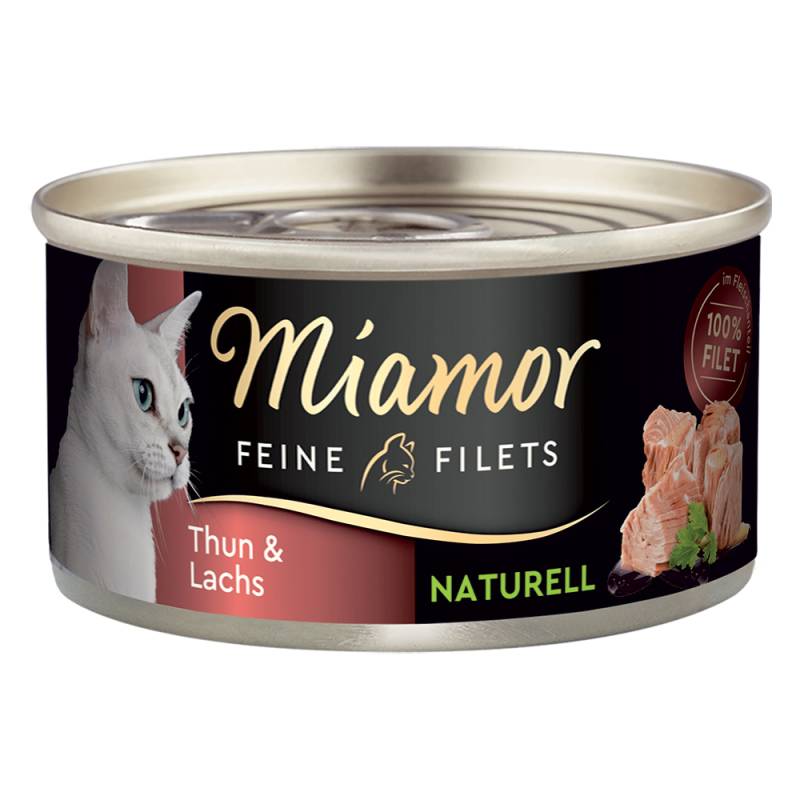 Miamor Feine Filets Naturelle 6 x 80 g - Thunfisch & Lachs von Miamor