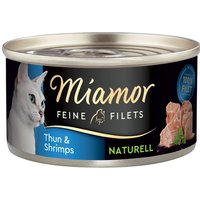 Miamor Feine Filets Naturelle 6 x 80 g - Thunfisch & Shrimps von Miamor