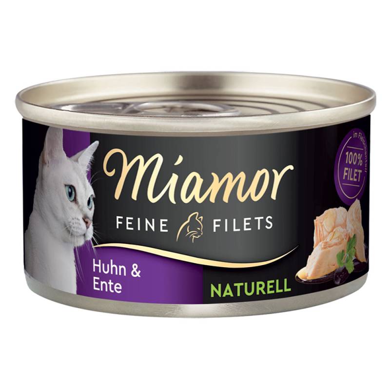 Miamor Feine Filets Naturelle 12 x 80 g - Huhn & Ente von Miamor