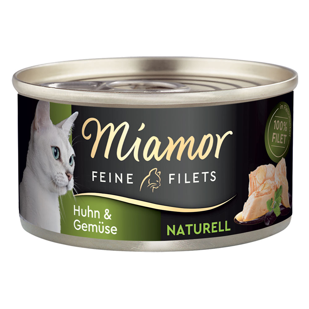 Miamor Feine Filets Naturelle Probierpaket 12 x 80 g - Huhn & Gemüse von Miamor