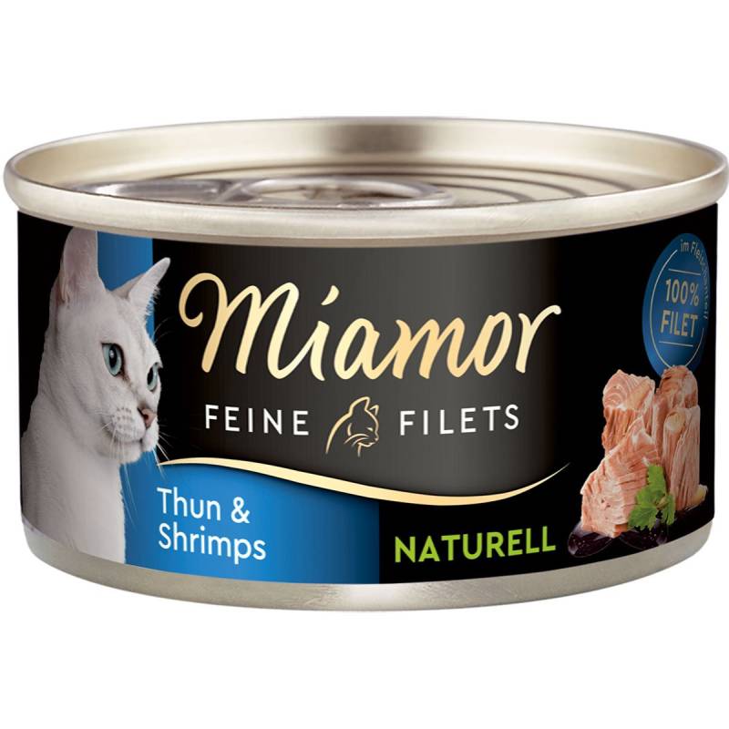 Miamor Feine Filets Naturelle Thunfisch und Shrimps 48x80g von Miamor