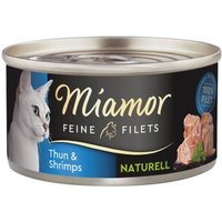 Miamor Feine Filets Naturelle Thunfisch & Shrimps 96x80 g von Miamor