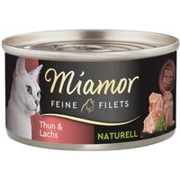 Miamor Feine Filets Naturelle Thunfisch und Lachs 24x80 g von Miamor