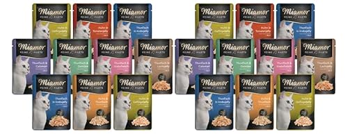 Miamor Feine Filets in Jelly 20 x 100g | Getreidefrei, Fettarm, Ohne Zucker & Nebenerzeugnisse, Hochwertige Filetstückchen | im Frischebeutel | Nassfutter für Katzen | Garantierter 5-Sorten-Mix Miamor Feine Filets in Jelly 20 x 100g | Getreidefrei, Fettarm, Ohne Zucker & Nebenerzeugnisse, Hochwertige Filetstückchen | im Frischebeutel | Nassfutter für Katzen | Garantierter 5-Sorten-Mix von Miamor