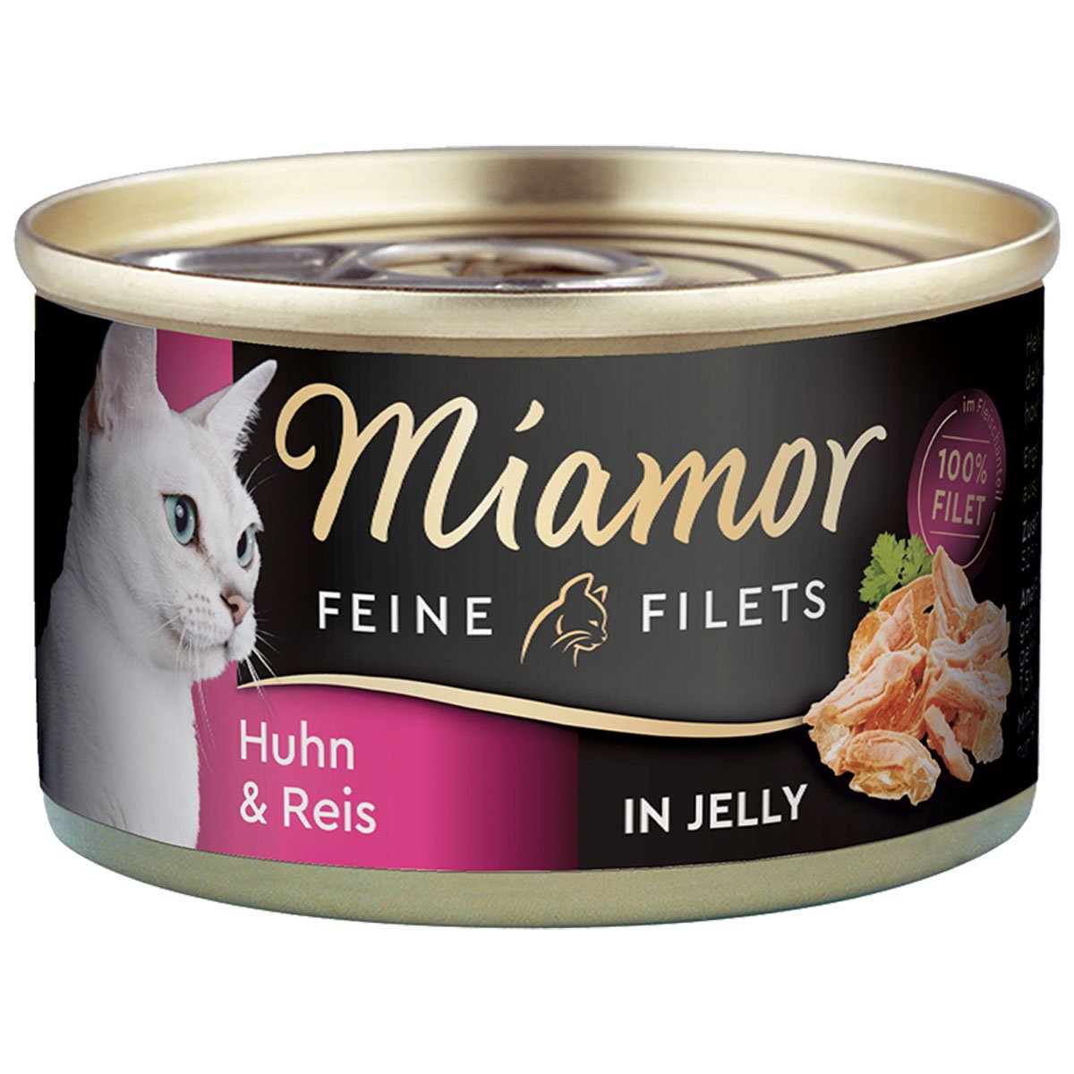 Miamor Feine Filets in Jelly Huhn und Reis 100g Dose 48x100g von Miamor
