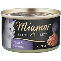 Miamor Feine Filets in Jelly Heller Thunfisch und Calamari 48x100 g von Miamor