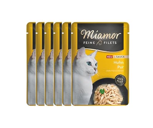 Miamor Feine Filets in Sauce | Huhn Pur | Getreide- und zuckerfrei | im Frischebeutel | 6 x 100g Miamor Feine Filets in Sauce | Huhn Pur | Getreide- und zuckerfrei | im Frischebeutel | 6 x 100g von Miamor