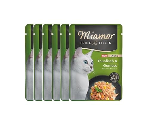 Miamor Feine Filets in Sauce | Thunfisch & Gemüse | Getreide- und zuckerfrei | im Frischebeutel | 6 x 100g Miamor Feine Filets in Sauce | Thunfisch & Gemüse | Getreide- und zuckerfrei | im Frischebeutel | 6 x 100g von Miamor