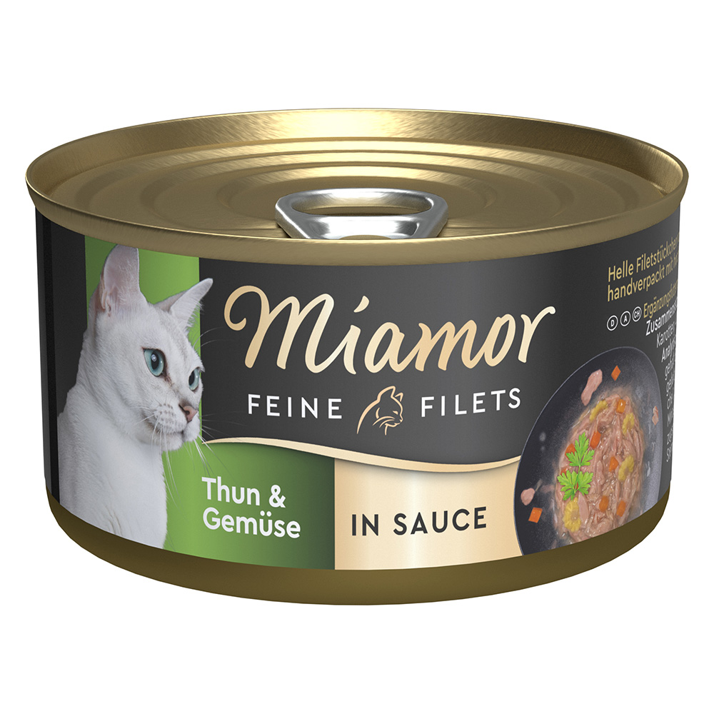 Miamor Feine Filets in Soße 24 x 85 g - Thunfisch & Gemüse von Miamor