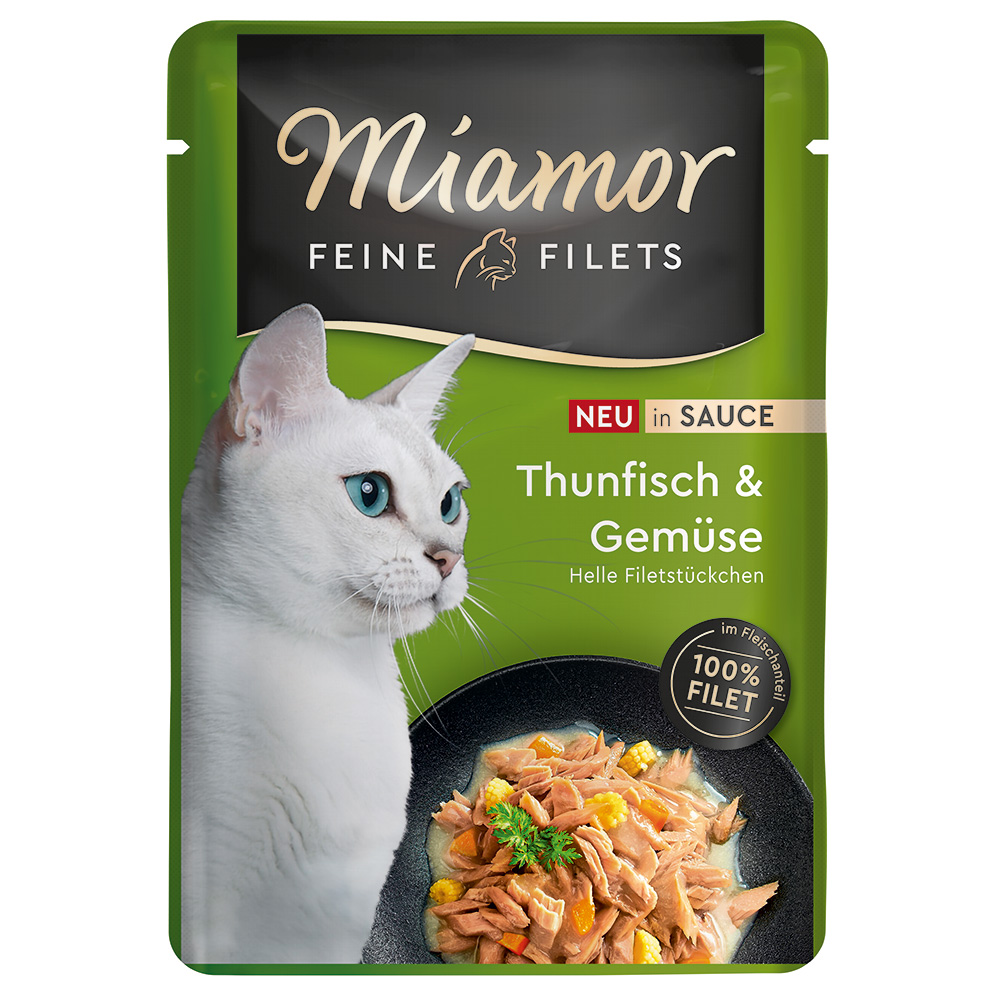 Miamor Feine Filets in Soße 6 x 100 g - Thunfisch & Gemüse von Miamor