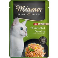 Miamor Feine Filets in Soße 6 x 100 g - Thunfisch & Gemüse von Miamor