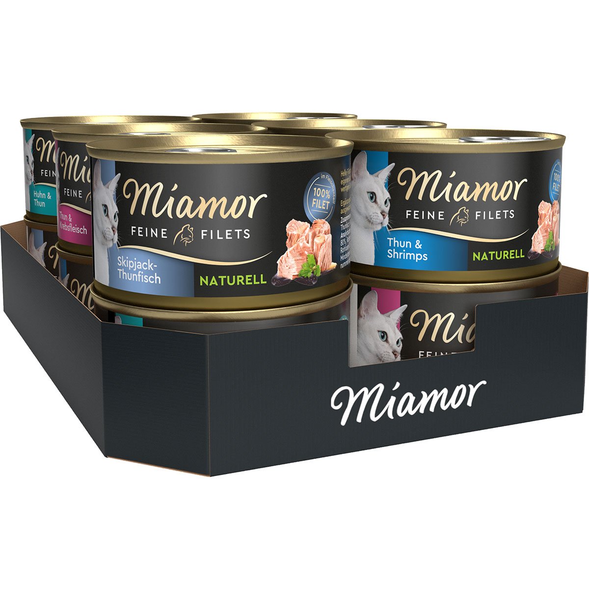 Miamor Feine Filets naturell Mixtray 1 24x80g Miamor Feine Filets naturell Mixtray 1 24x80g von Miamor