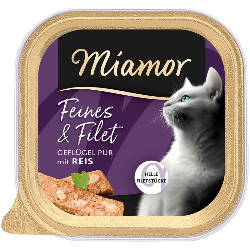Miamor Feines & Filet Geflügel Pur mit Reis 16x100 g von Miamor
