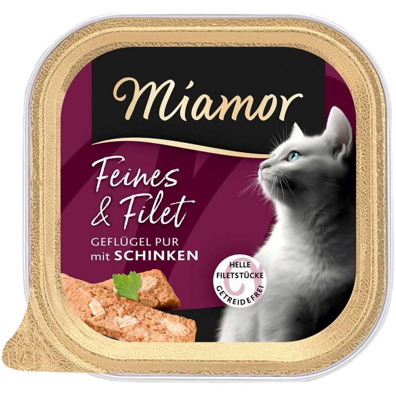 Miamor Feines & Filet Geflügel Pur mit Schinken 16x100 g Miamor Feines & Filet Geflügel Pur mit Schinken 16x100 g von Miamor