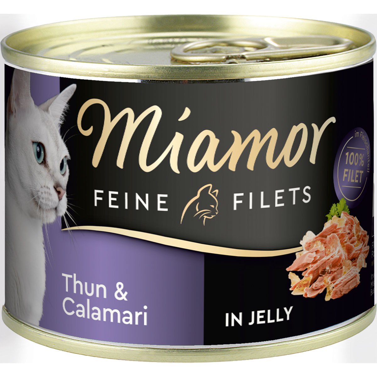 Miamor Katzen-Nassfutter Feine Filets in Jelly Thunfisch und Calamari 12x185g von Miamor
