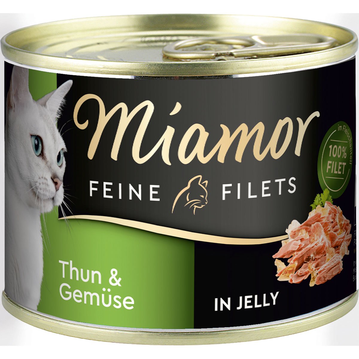 Miamor Katzen-Nassfutter Feine Filets in Jelly Thunfisch und Gemüse 12x185g von Miamor