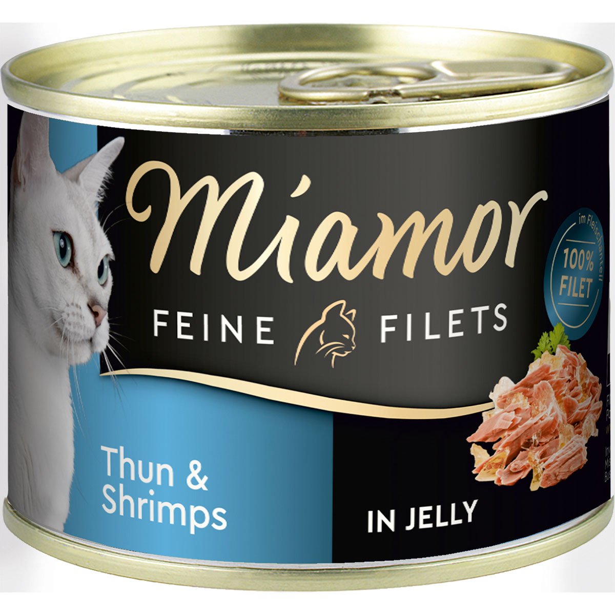 Miamor Katzen-Nassfutter Feine Filets in Jelly Thunfisch und Shrimps 12x185g von Miamor