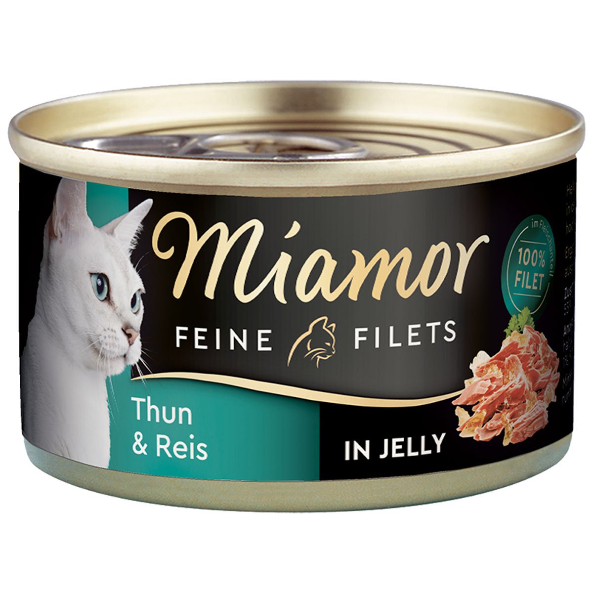 Miamor Katzenfutter Feine Filets in Jelly Thunfisch und Reis 48x100g von Miamor